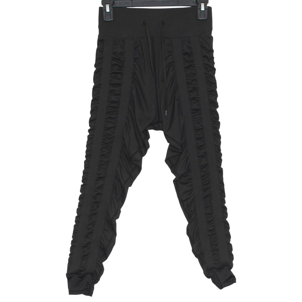 Skinnify Leggings Black L Resistance Band Compression Ruched High Rise Workout
